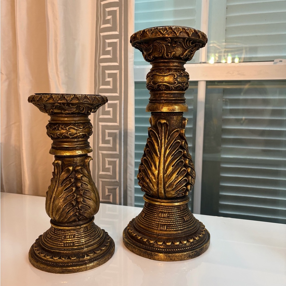 Elegant Gold Candle Holders